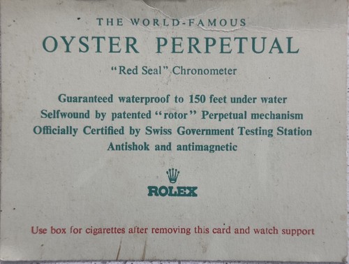 Rolex 1960 cigarette - ,
