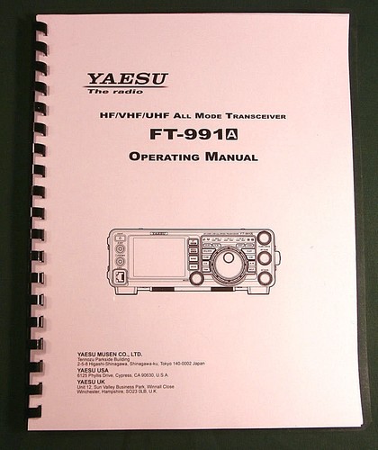 Yaesu 991a manuale di - ft-991a,