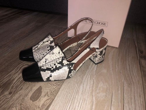 Jolis escarpins cuir noir - noir, et