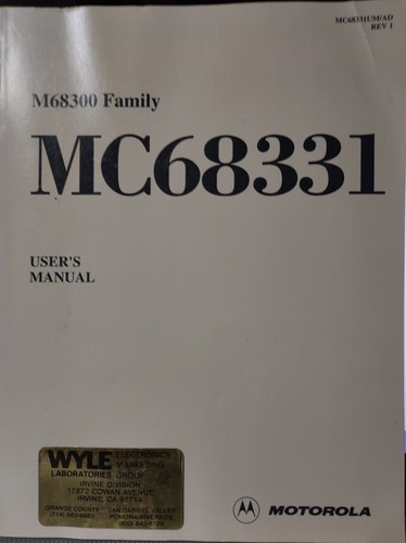 Motorola mc683xx processor - motorola,