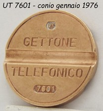 1975 GETTONE TELEFONICO UT 7601 in gettoni da telefono di raro medaglia su token
