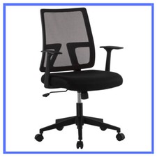 Sedia da ufficio ergonomica girevole con ruote in tessuto e rete reclinabile f