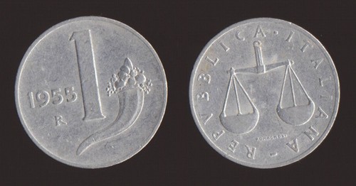 Lira 1955 bilancia e - 1,