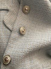 Tailleur con gonna vintage donna IT 46 stile chanel come nuovo color azzurro  