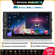 8-Core 128GB Universal 2 DIN Android 14 Autoradio GPS CarPlay WiFi DSP DAB+ OBD2