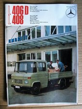 MERCEDES L406D L408 Brochure Opuscolo Prospekt Anni 70 Truck Transporter