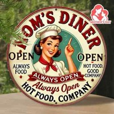 Insegna rustica metallo AMERICA'S DINER RETRO FOOD GELATO PICCOLO RESIDUO anni 50