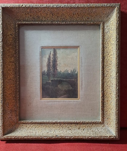 Quadro antico paesaggio olio - antico.,
