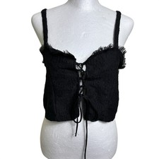 Zara corsetto pizzo nero - , crop