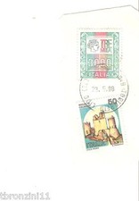 2 STAMPS (1 3000 LIRE ITALY +