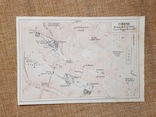 Carta geografica o cartina del 1940 Città di Cirene Al-Jabal al-Akhdar Libia TCI