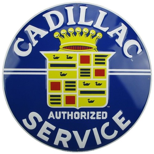 Cadillac blechschild 60cm - blechschild,