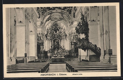 Cartolina amorbach odenw - amorbach,