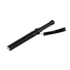 Torcia Led XPE a manganello estensibile in alluminio Nera Bianco freddo 6000K