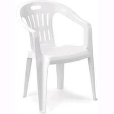 SEDIA in RESINA da Giardino mod. PIONA colore BIANCO 56x55x78H cm