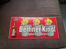 Vecchia insegna in latta Berliner Kindl industria Berlino birra pubblicità insegna