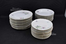 Set Piatti In Ceramica Bavaria Decorazioni Floreali E Foglie Verdi (12+11+10)