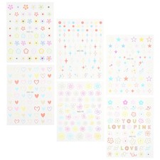  6 Sheets Adesivo Per Nail Art