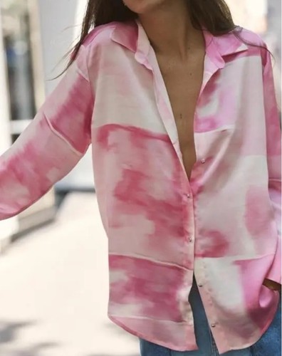 Camicia blusa zara rosa tinta - blusa,