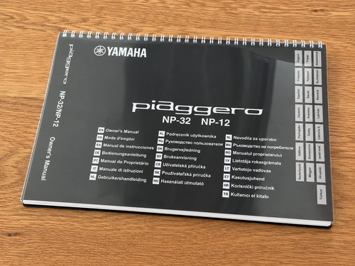 Manuale yamaha piaggero 32 - yamaha, np-32