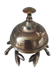 Vintage IN Ottone Crab Tavolo Bell Ornate Hotel Reception Calling Ufficio