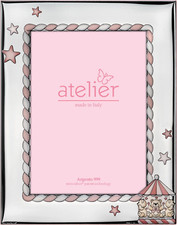 CORNICE PORTAFOTO IN ARGENTO PORTA FOTO BIMBA ROSA ATELIER M 1075 9X13 R