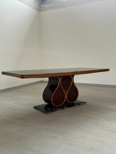 Tavolo legno marmo vetro - legno,, marmo,