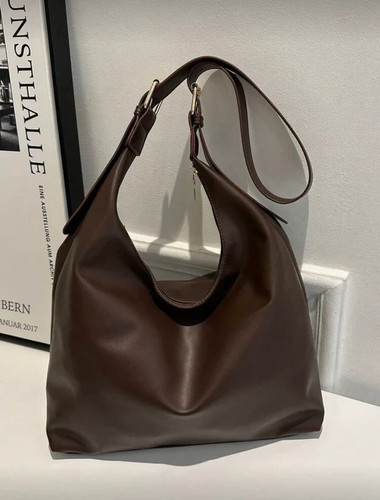 Women leather hobo bag large - leather,