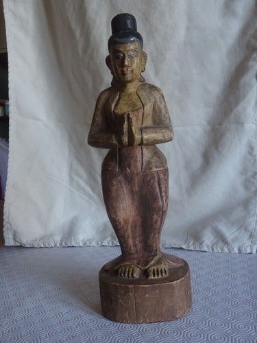 Statua legno chiaro figura - statua,