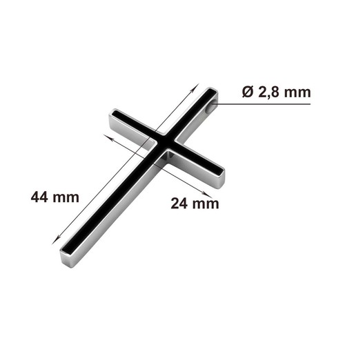 Acciaio inox ciondolo croce - acciaio,