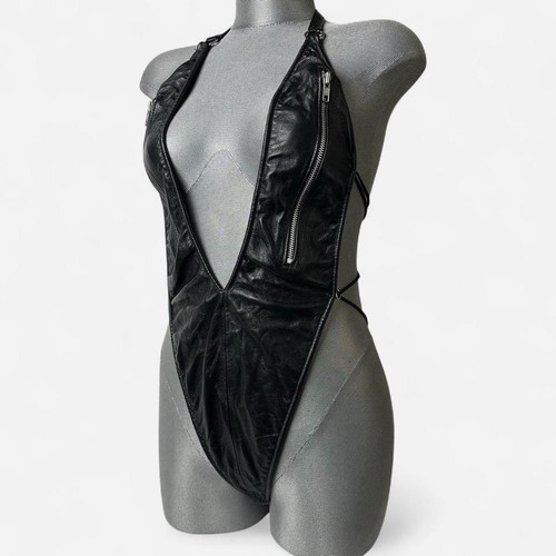 Body vintage pelle pieno fiore