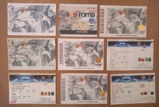 AS ROMA LOTTO 32 BIGLIETTI CHAMPIONS CAMPIONATO COPPE EXTRA SERVIZIO STADIO 