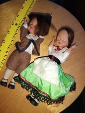 COPPIA BAMBOLE VINTAGE COSTUMI