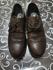 Scarpe stringate uomo francesina con ricamo in vera pelle liscia Numero 43.