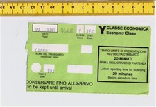 biglietto aereo ITALIA -  USA New York JFK classe economica anni 80