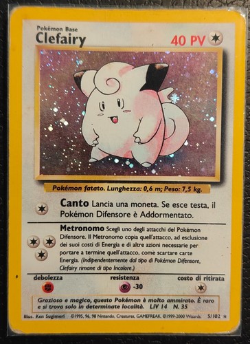 Pokemon clefairy 102 set - clefairy, 5/102