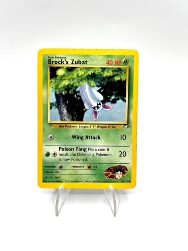 Carta pokemon brock zubat - carta, brock's