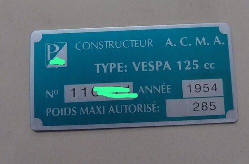 Aluminum data plate fit for - aluminum,