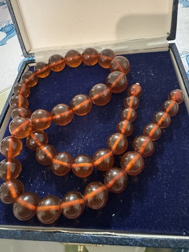 Collana vintage vera ambra - collana,