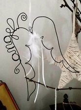 ali,angelo,fil di ferro,fatto a mano,cameretta,bimbo,battesimo,casa shabby chic