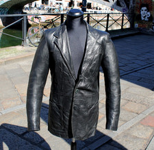 Giacca pelle blazer nero