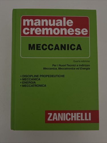 Manuale cremonese meccanica - manuale,