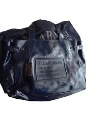 ARMANI JEANS AJ borsa da donna lucida vinile grigia bag borsetta 45 X30 cm