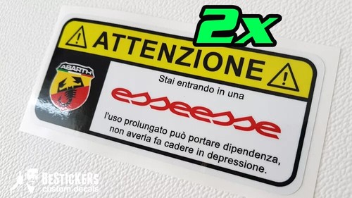 Due adesivi attenzione 500 - due,