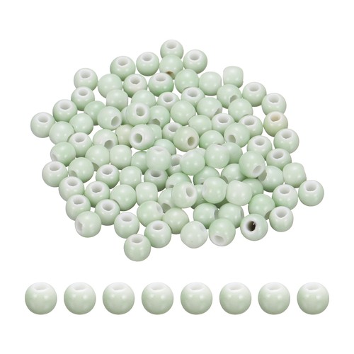 100pcs perline ceramiche tonde - 100pcs,