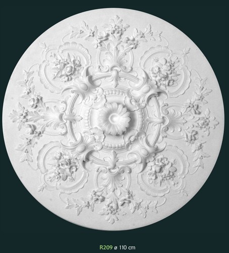 Rosone gesso bianco - rosone, in