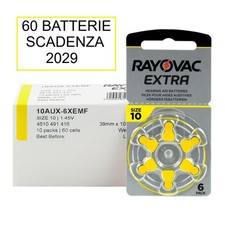 60 pile rayovac 10 PR70 gialle