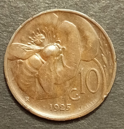 Centesimi lire ape 1925 - 10,