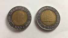 LOTTO Moneta Repubblica Italia 500 lire 1996 ISTAT + 500 lire 1994 LUCA PACIOLI 