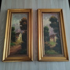 Coppia di Dipinti Vintage